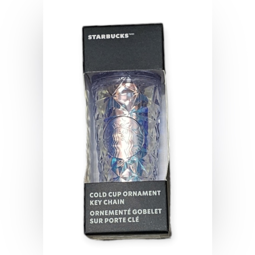 2023 Starbucks Holiday Diamond Iridescent Cold Cup Christmas Ornament Keychain